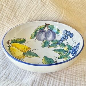 Giovanni Vietri | Lemon Colorful Fruit Design Ceramic Serving Bowl